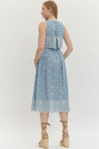 Embroidered Midi Dress