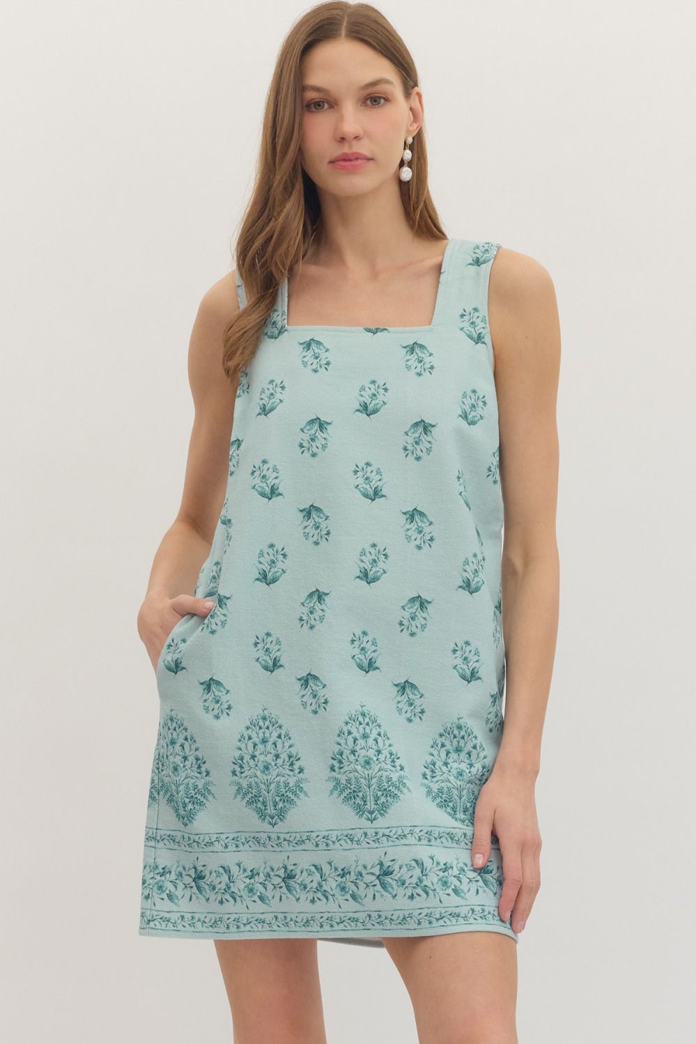 Block Print Mini Dress