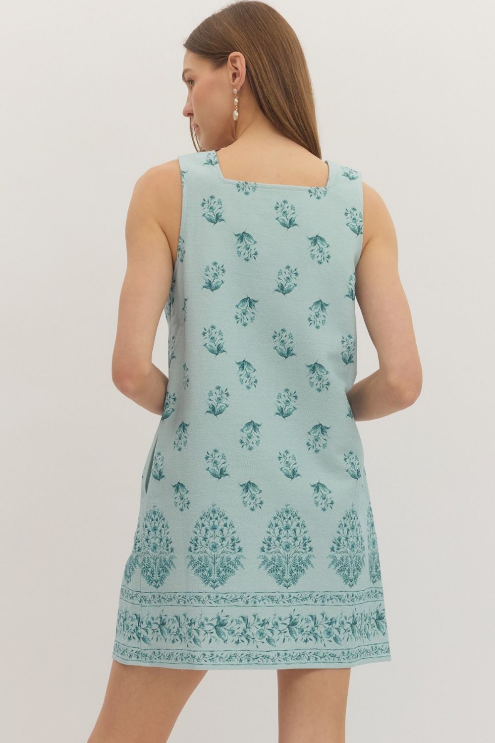 Block Print Mini Dress