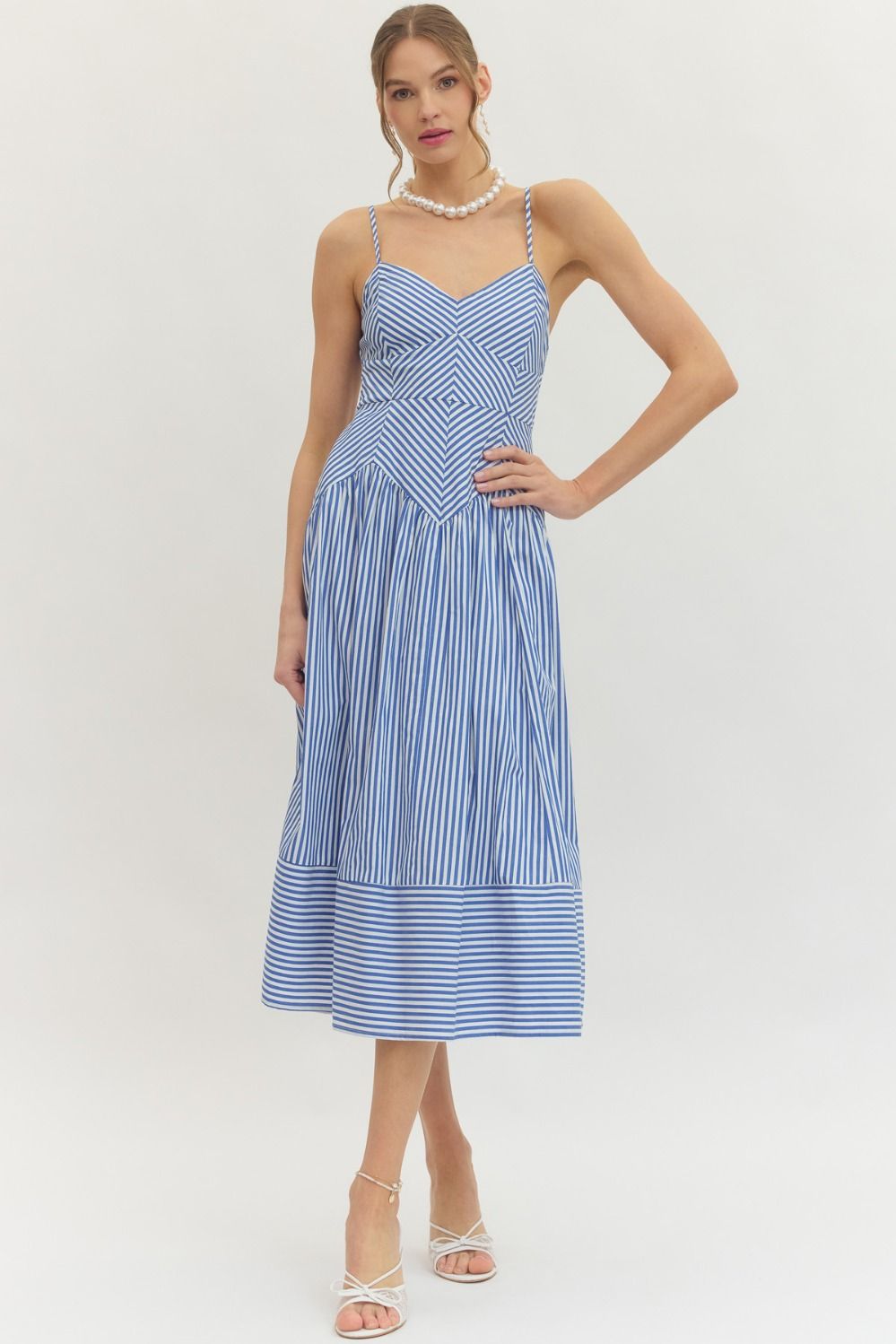 Chevron Striped Maxi Dress