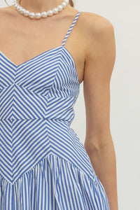 Chevron Striped Maxi Dress