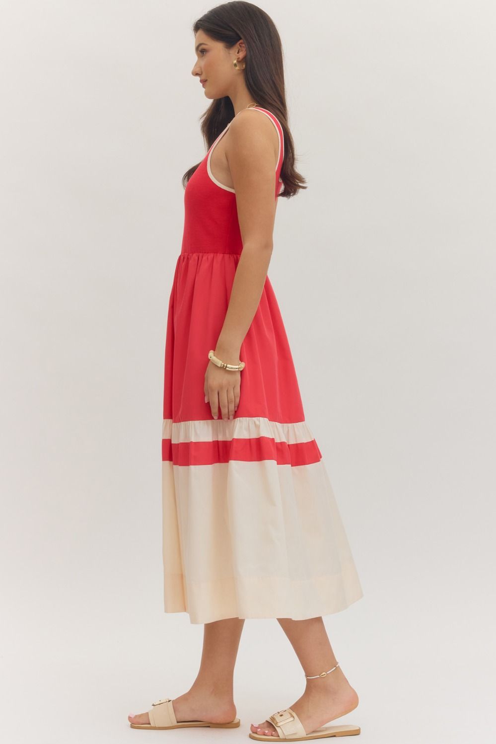 Border Hem Midi Dress