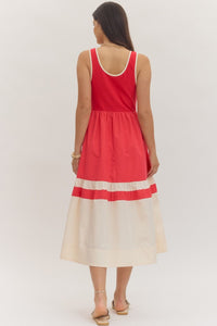 Border Hem Midi Dress