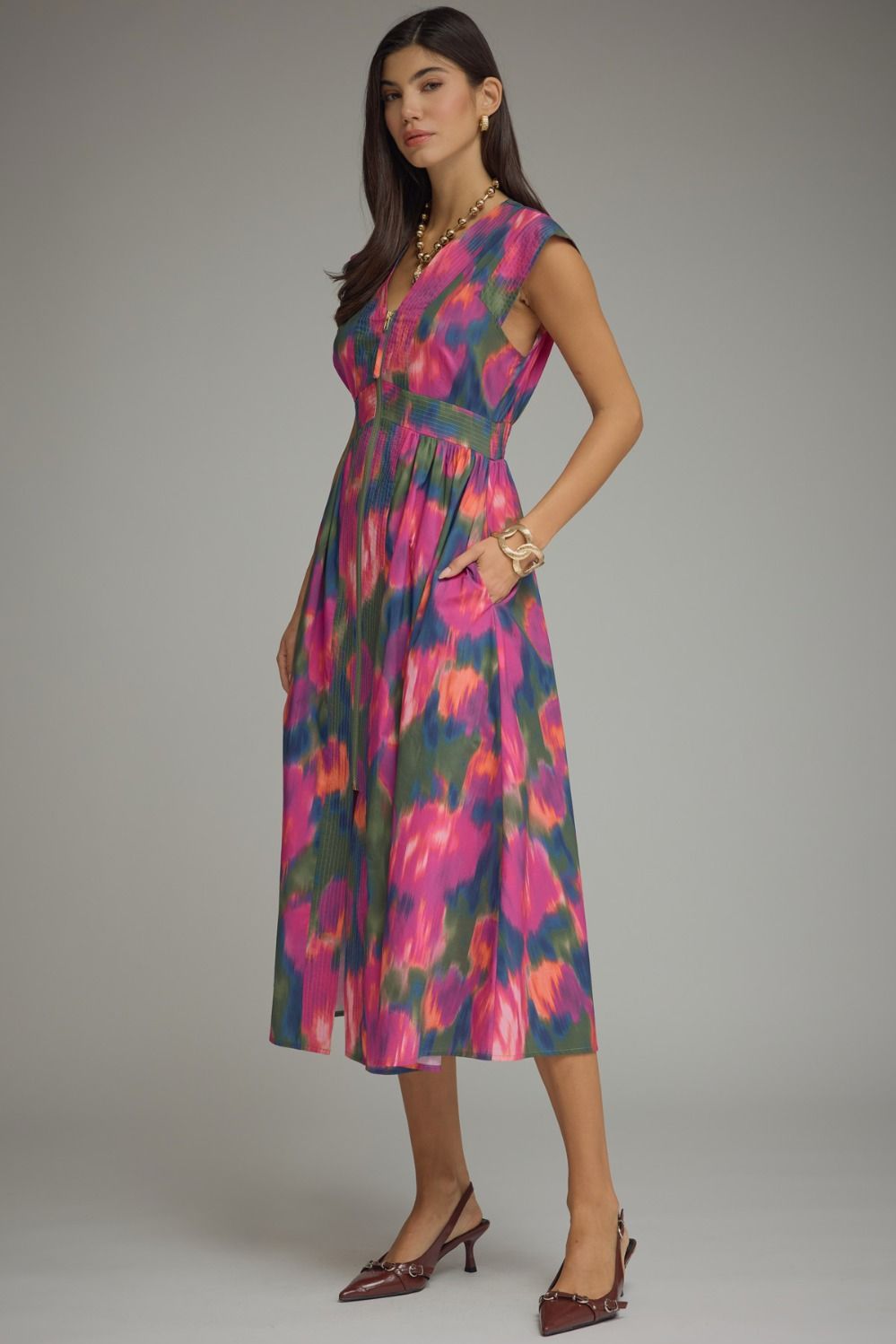 Magenta Zip Dress
