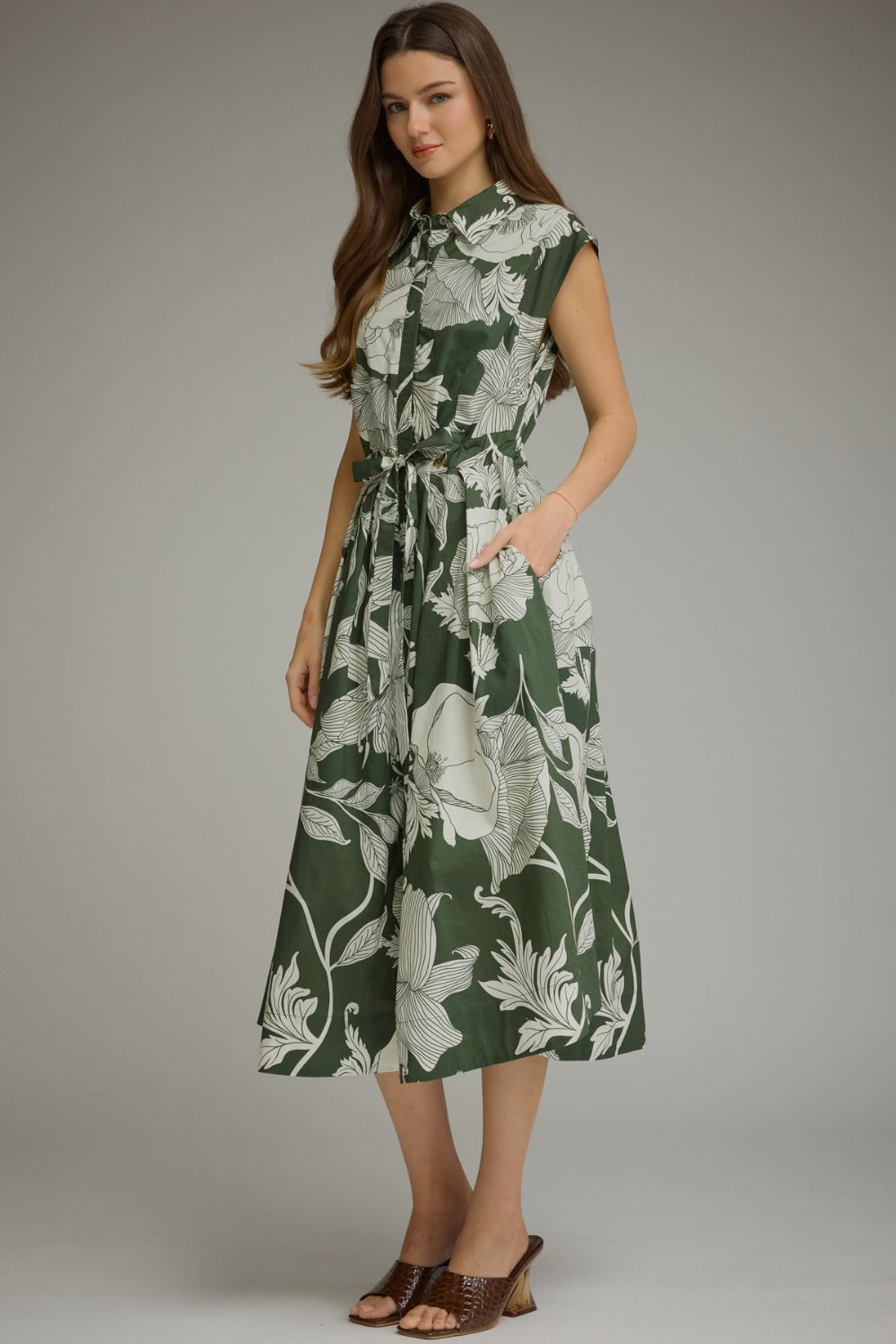 Fern Floral Midi Dress