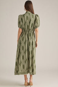 Olive Print Dress