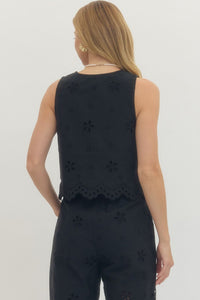 Eyelet Blouse in Black