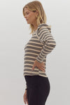 Stripe Puff Long Sleeve Top