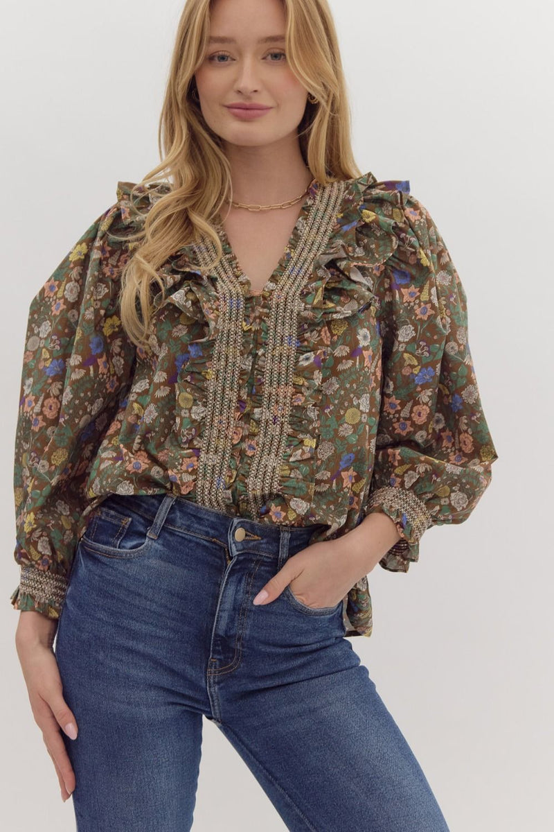 Fall Fun Floral Top