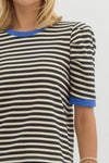 Contrast Trim Stripe Top