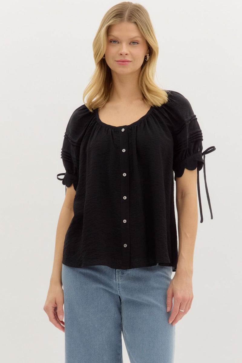 Scallop Cuff Shirt
