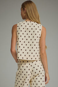 Polka Dot Sleeveless Top