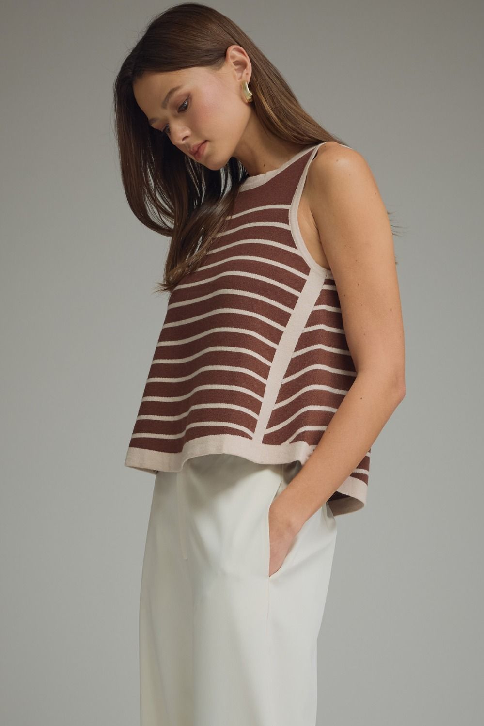 Contrast Trim Top