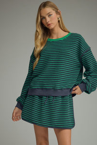 Navy Stripe Top