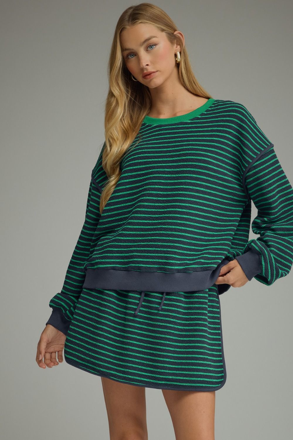 Navy Stripe Top
