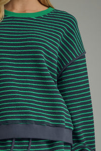 Navy Stripe Top