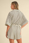 Relaxed Striped Romper