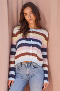 Multi Stripe Cardigan