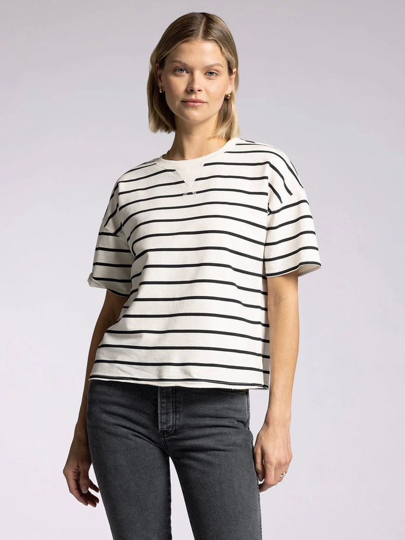 Raiya Tee in Black Stripe