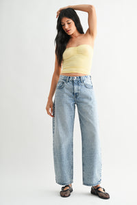 Stone Washed Barrel Jean