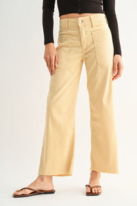Utility Wide Leg Pants in Butter