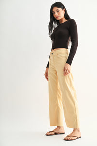 Utility Wide Leg Pants in Butter