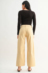 Utility Wide Leg Pants in Butter
