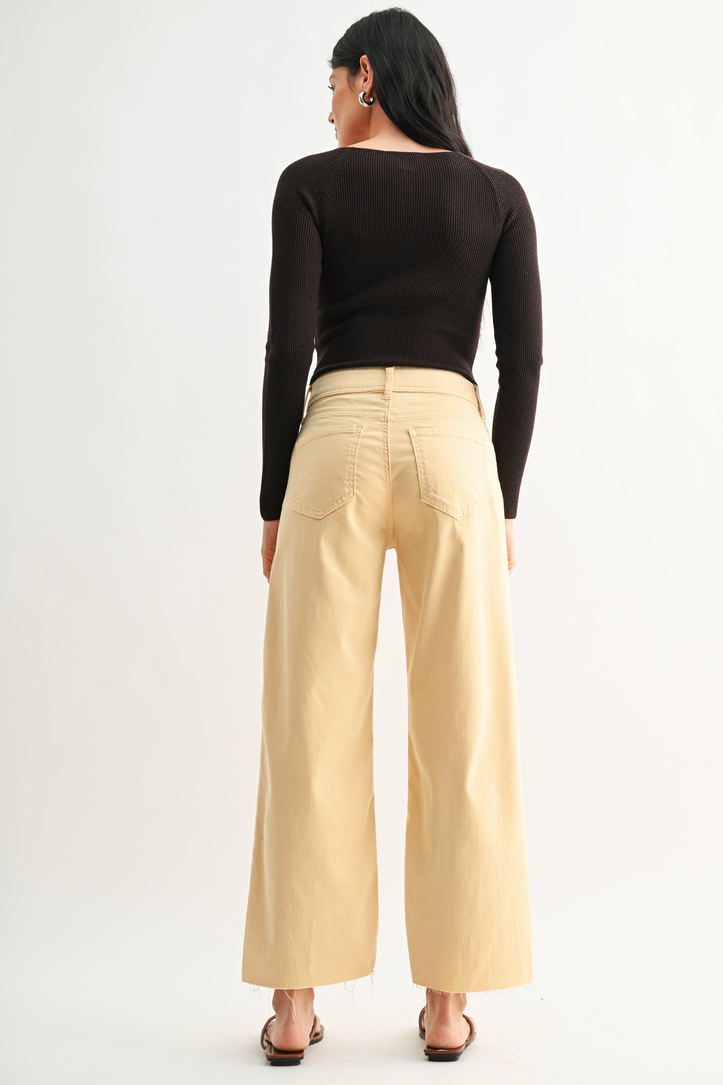 Utility Wide Leg Pants in Butter