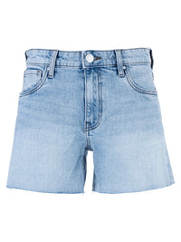 Lt. Denim JANE HIGH RISE LONG SHORT W/ RAW HEM