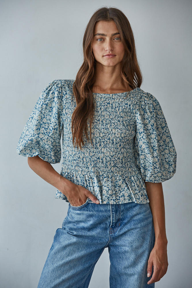 Jardin Smocked Top