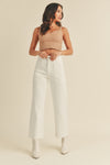 High Rise Utility Leg Jeans in White