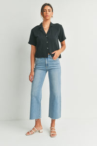 Slim Wide Leg Jeans Light Wash