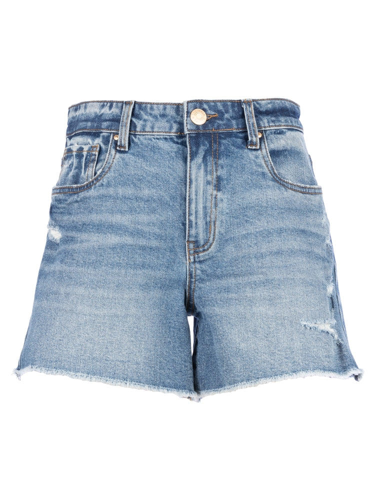 Jane High Rise Short with Frayed Hem