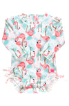 Long Sleeve One Piece Rash Guard Swimsuit