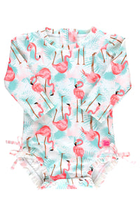 Long Sleeve One Piece Rash Guard Swimsuit