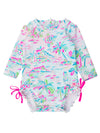 Long Sleeve One Piece Rash Guard Swimsuit