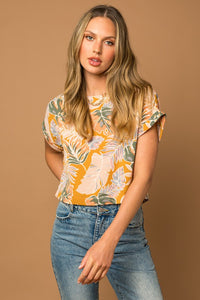 Leaf Print Top