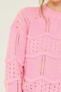 Textured Pointelle Sweater