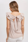 Square neck frill blouse